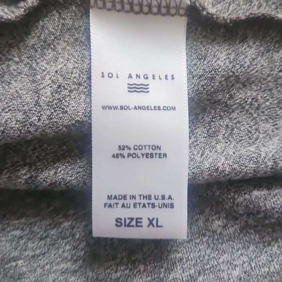 ANTROPOLOGIE Sol Angeles Gray Short Sleeve Tee with City Print - Picture 4 of 4